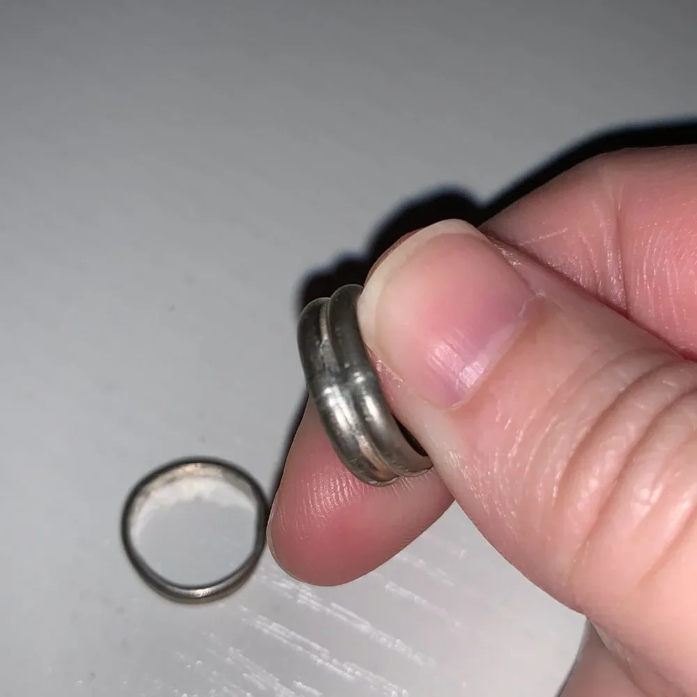 3/4 5mm Sterling Silver Double Band Style Ring